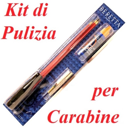 Kit di pulizia universale per carabine ad aria compressa e co2 calibro 4,5 marca beretta.